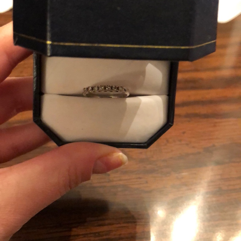 Beautiful diamond and white gold wedding band